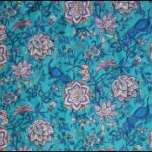 VERA BRADLEY Beach Pool Picnic Blanket in Turquoise Peacock Garden NWT! - Picture 7 of 11